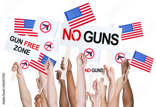 American people campaigning for gun control