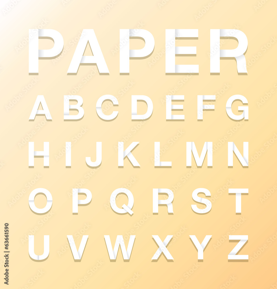paper alphabet text paper alphabet text