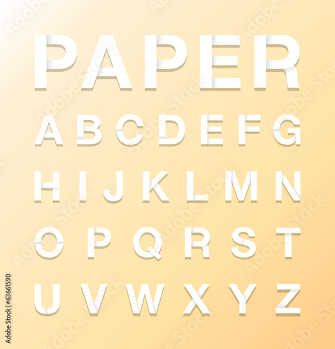 paper alphabet text