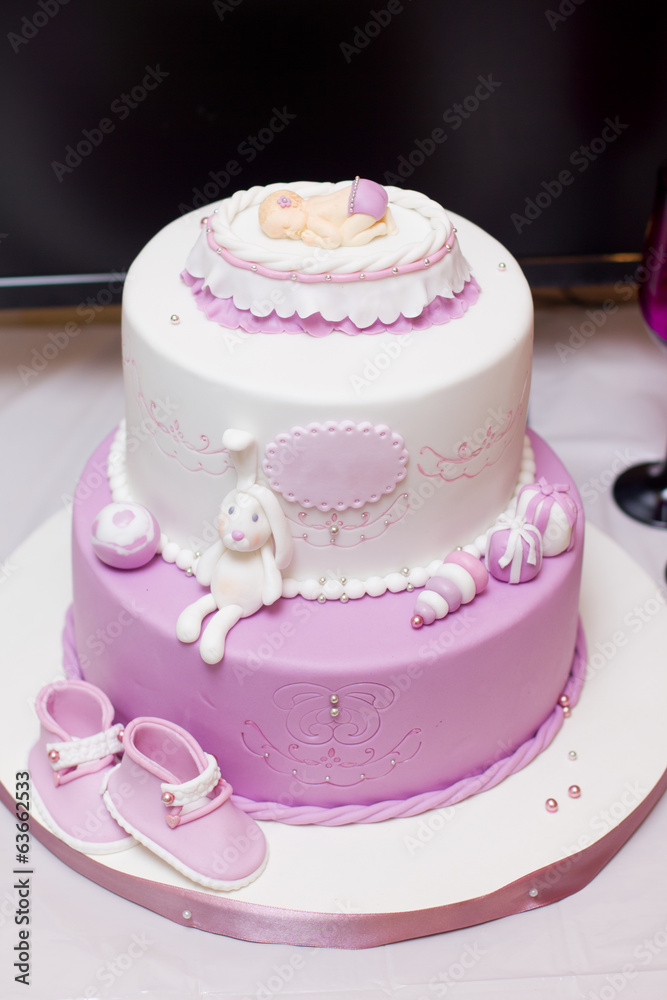 White and purple wedding cake White and purple wedding cake