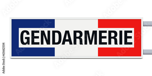 Panneau - Gendarmerie photo