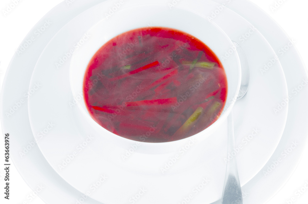 Red borsch with sour cream Red borsch with sour cream