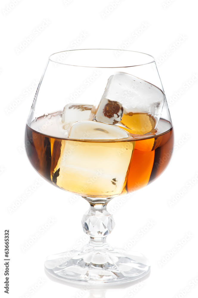 Whiskey with ice Whiskey with ice
