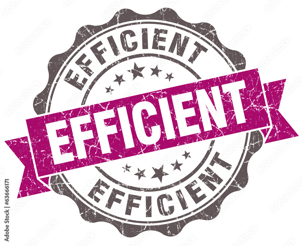 Fototapeta premium Efficient violet grunge retro style isolated seal