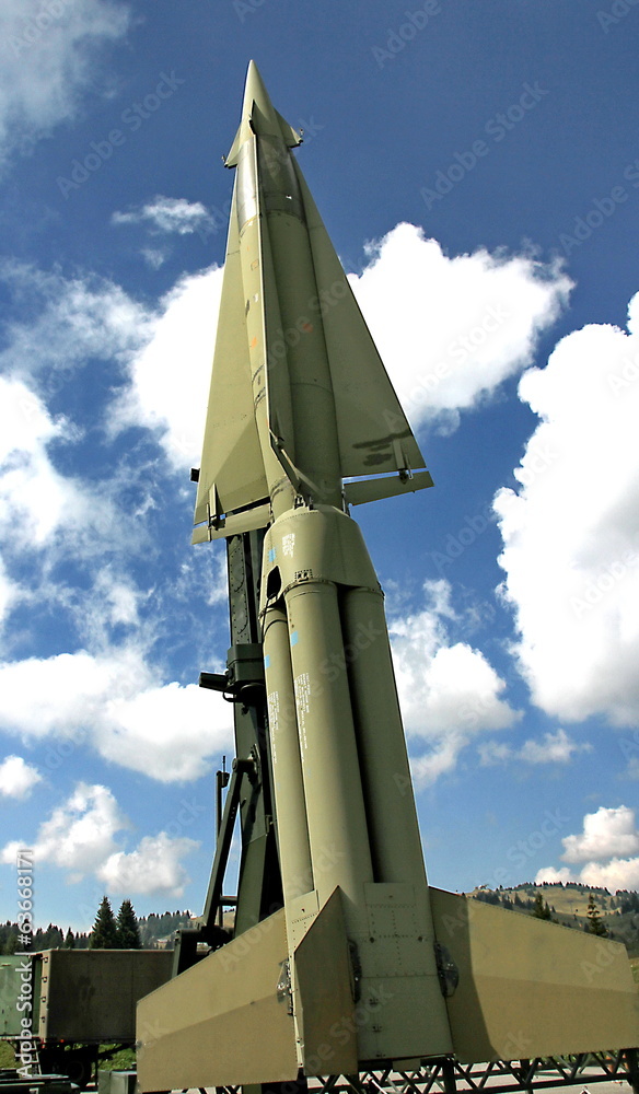 rocket with military explosive warhead rocket with military explosive warhead