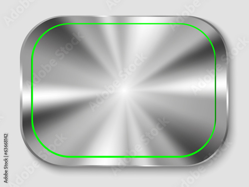 rectangular metal button