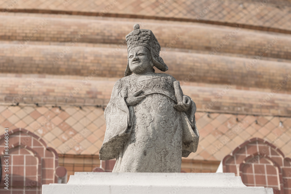 Fototapeta premium Chinese warrior statues in Thailand.