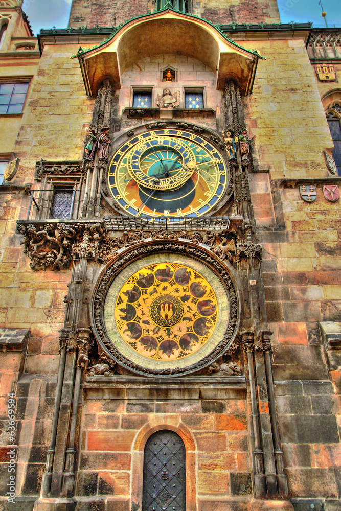 Obraz premium old Prague clock tower (HDR)