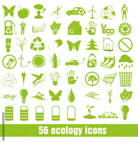 Ecology and recycle icons