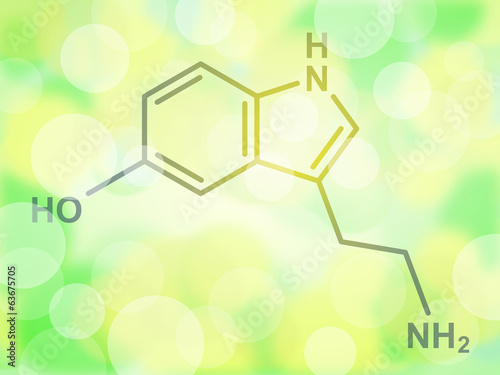 Chemische Formel für Neurotransmitter "SEROTONIN"