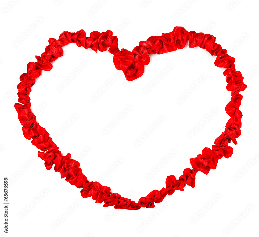 Obraz premium Walentynki, serce na białym tle. Przykładowy tekst