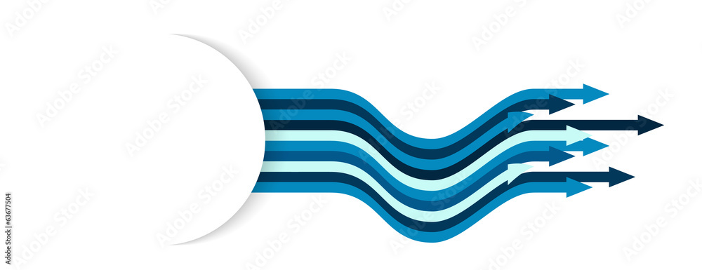 the wavy arrows with blank badge the wavy arrows with blank badge