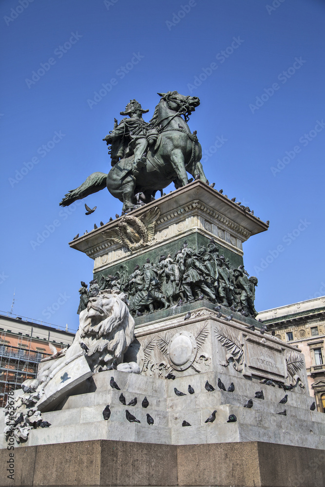 Statue of Vittorio Emanuele II in Milan