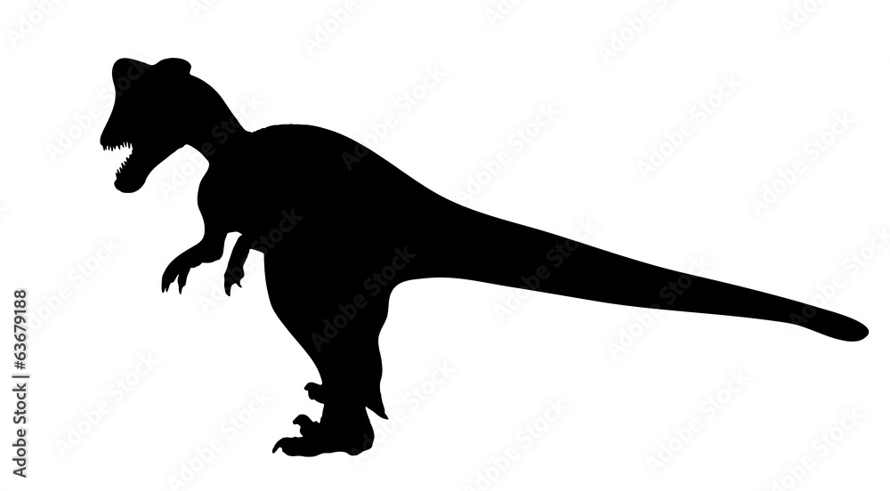 Silhouette Dinosaur. Black Vector Illustration. Silhouette Dinosaur. Black Vector Illustration.