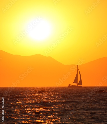 Sunset and Sailboat
