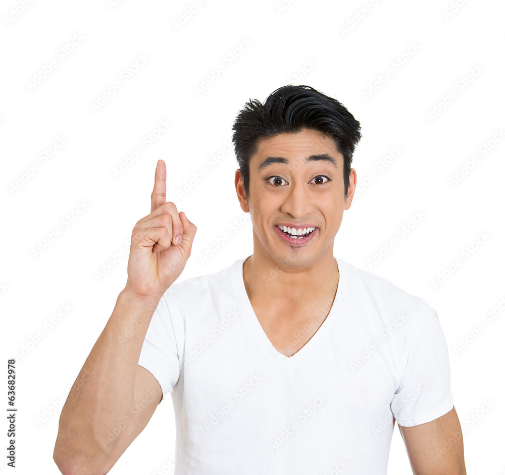 I have an idea! Successful man, student having solution I have an idea! Successful man, student having solution