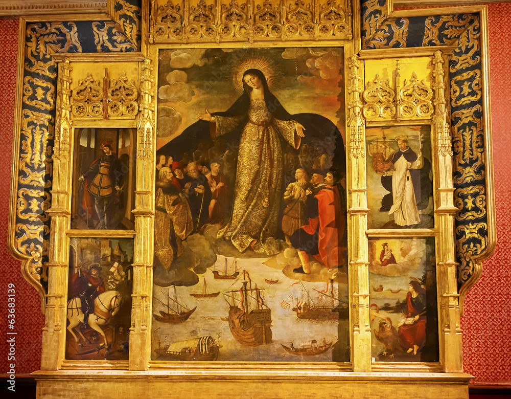 Madonna Mary of Seafarers Fernandez Painting Alcazar Seville