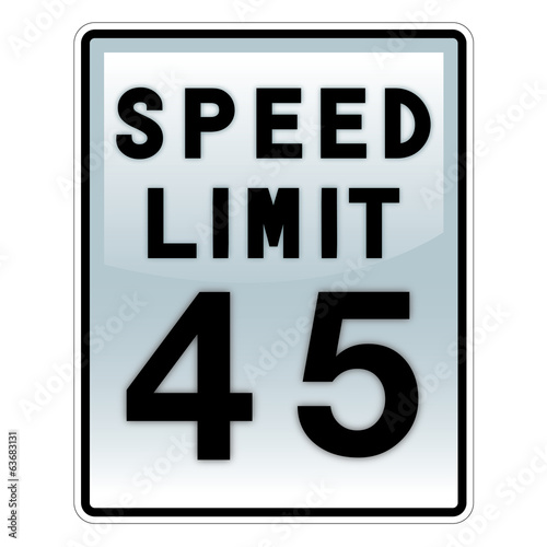 speed limit road and traffic sign