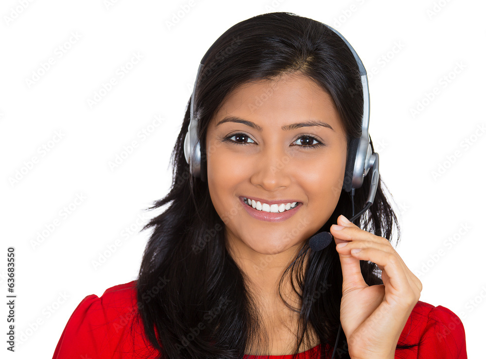 Attractive woman customer service representative Attractive woman customer service representative