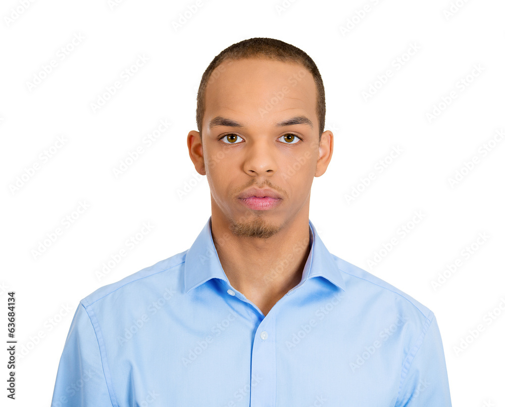 Head shot of serious man Head shot of serious man