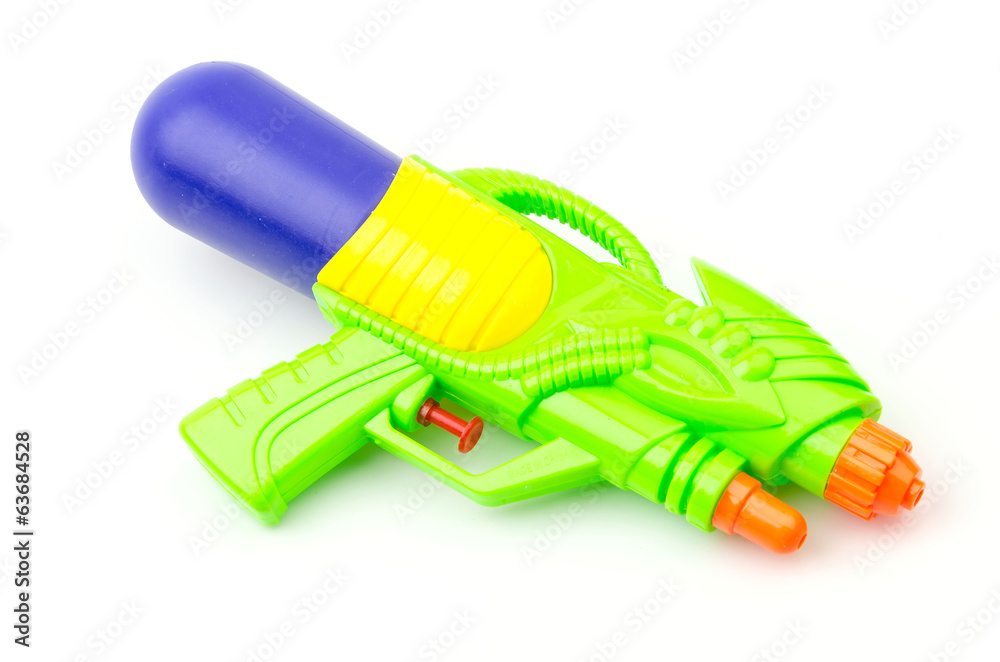 Gun water toy isolated white background Gun water toy isolated white background