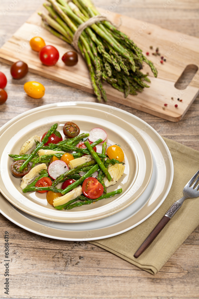 Roasted Asparagus and Artichoke Salad