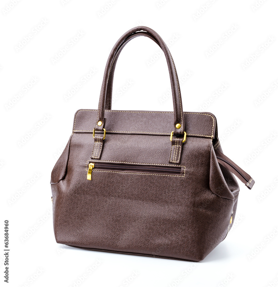 Woman leather bag isolated white background Woman leather bag isolated white background