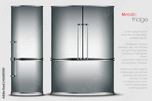 metallic refrigerator