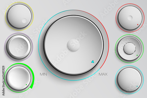 buttons, volume control