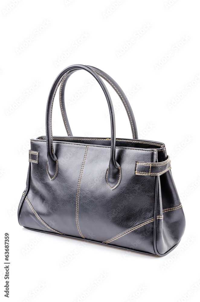 Woman leather bag isolated white background Woman leather bag isolated white background