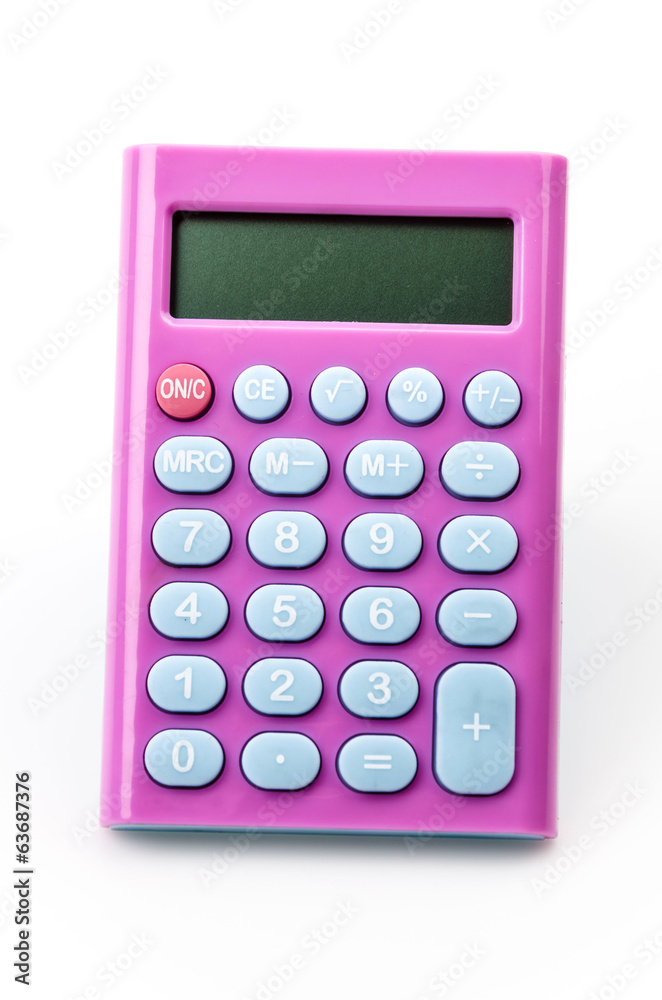 Calculator isolated white background Calculator isolated white background