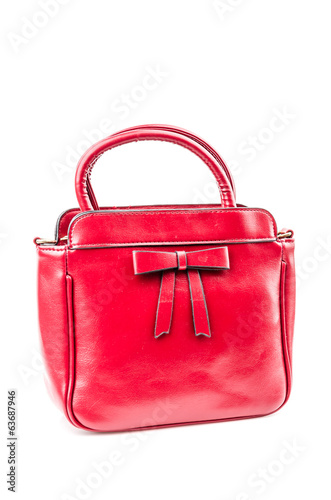 Handbag isolated white background