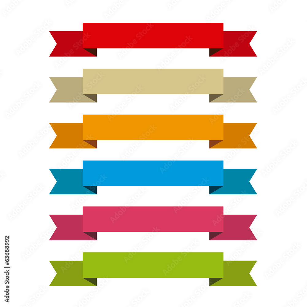 Rótulos cinta de colores, etiquetas para títulos Stock Vector | Adobe Stock