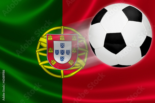 Soccer Ball Leaps Out of Portugal s Flag