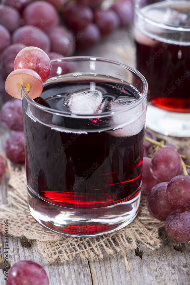 Glass with fresh Grape Juice Glass with fresh Grape Juice