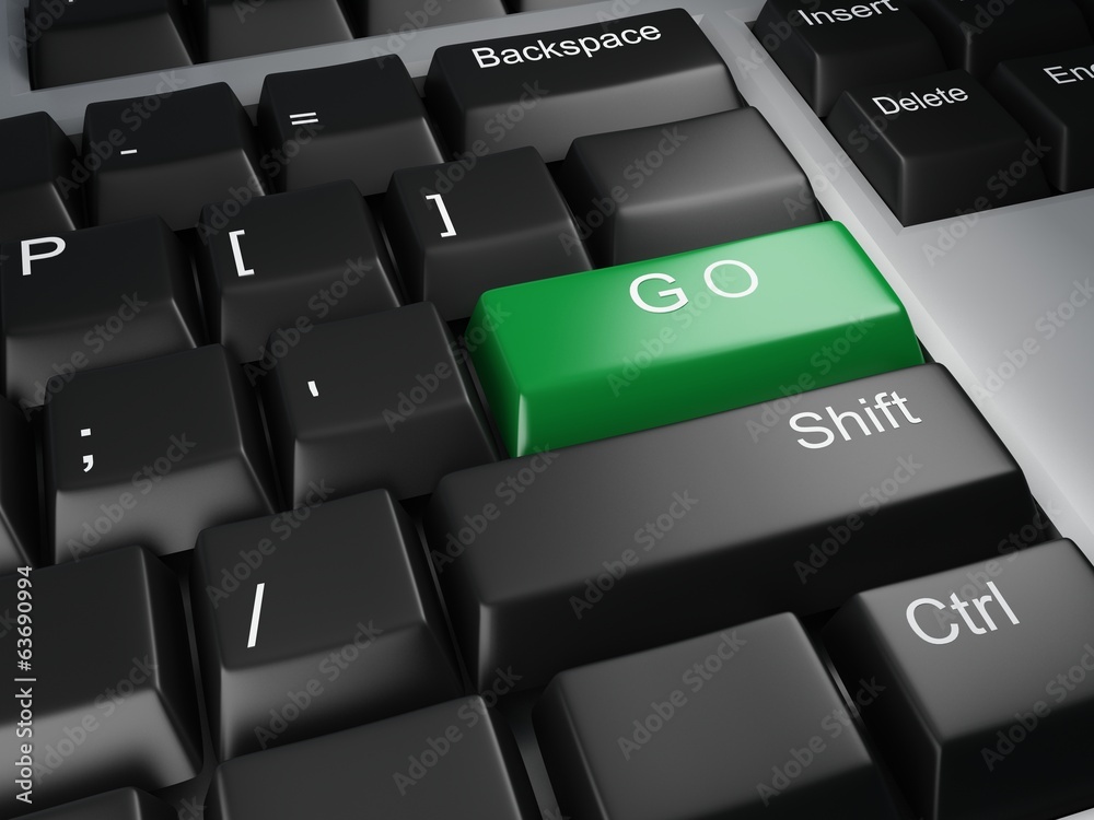 keyboard with go button