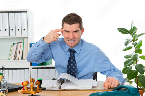 Photography angry businessman