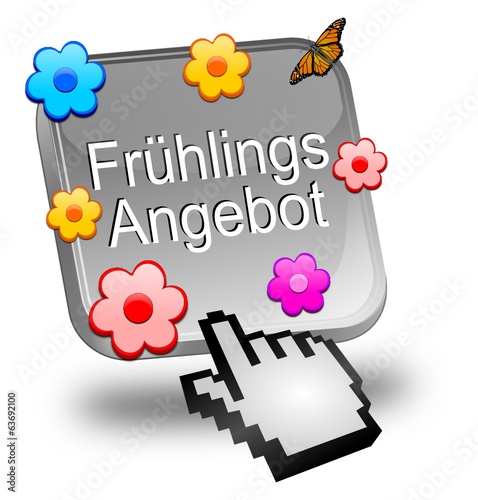 Frühlings Angebot Button mit Cursor