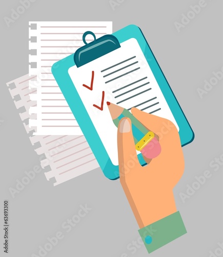 Flat design concept icons of have to do list