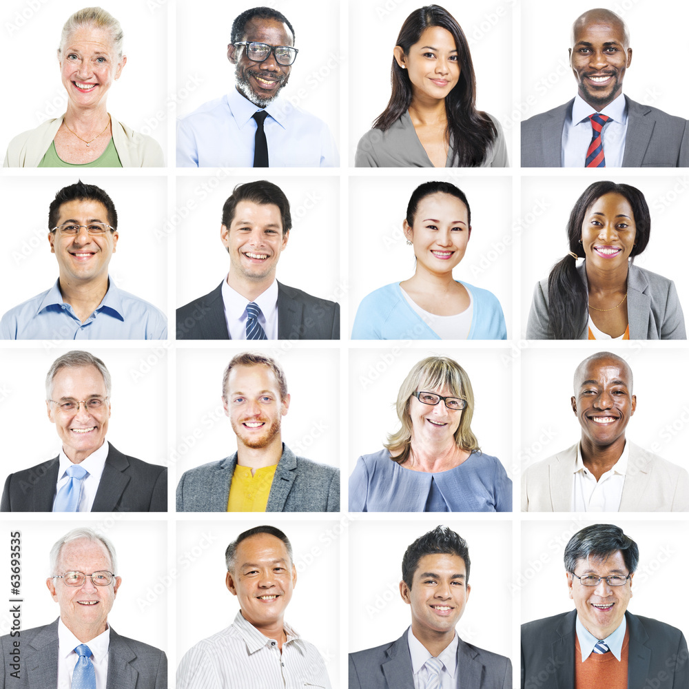 Portrait of Multiethnic Diverse Business People Portrait of Multiethnic Diverse Business People
