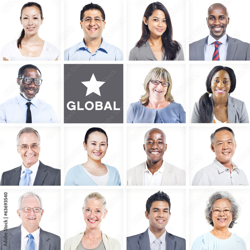 Portrait of Multiethnic Diverse Business People Portrait of Multiethnic Diverse Business People