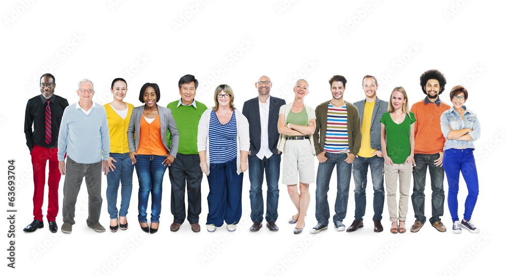 Group of Multiethnic Diverse Colorful People