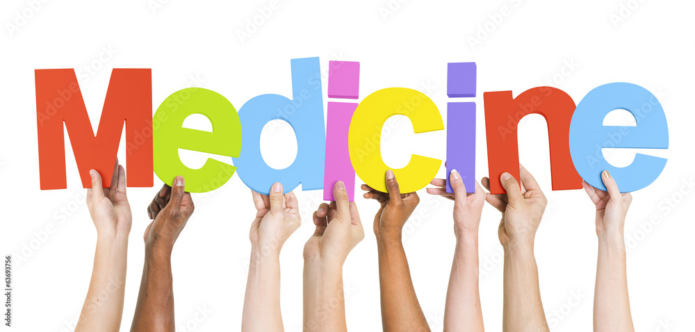 Diverse Group of Hands Holding Medicine Diverse Group of Hands Holding Medicine