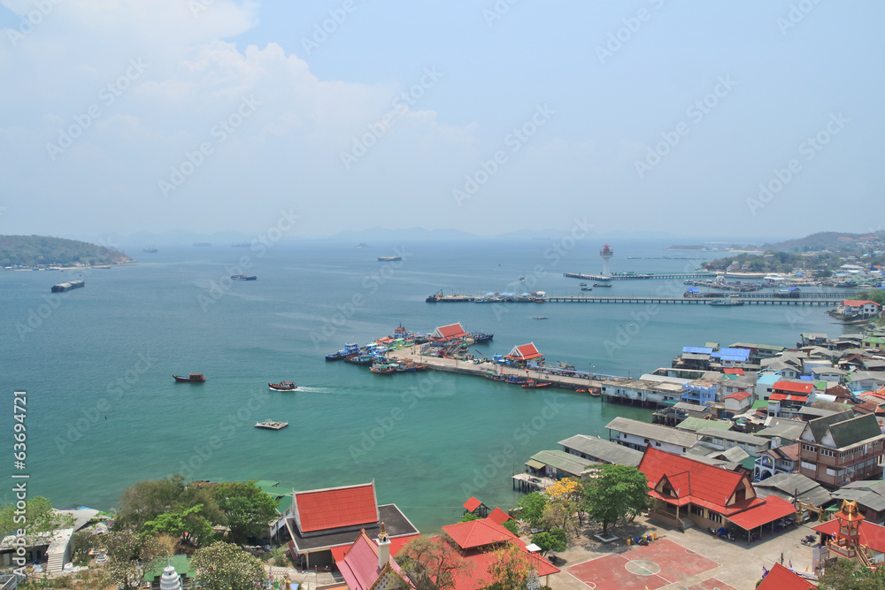 sichang island with the harbour