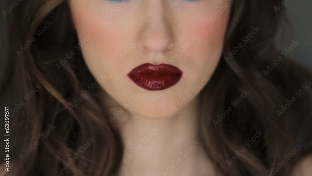 girl, lipstick, hair girl, lipstick, hair