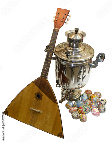 Easter eggs samovar balalaika photo