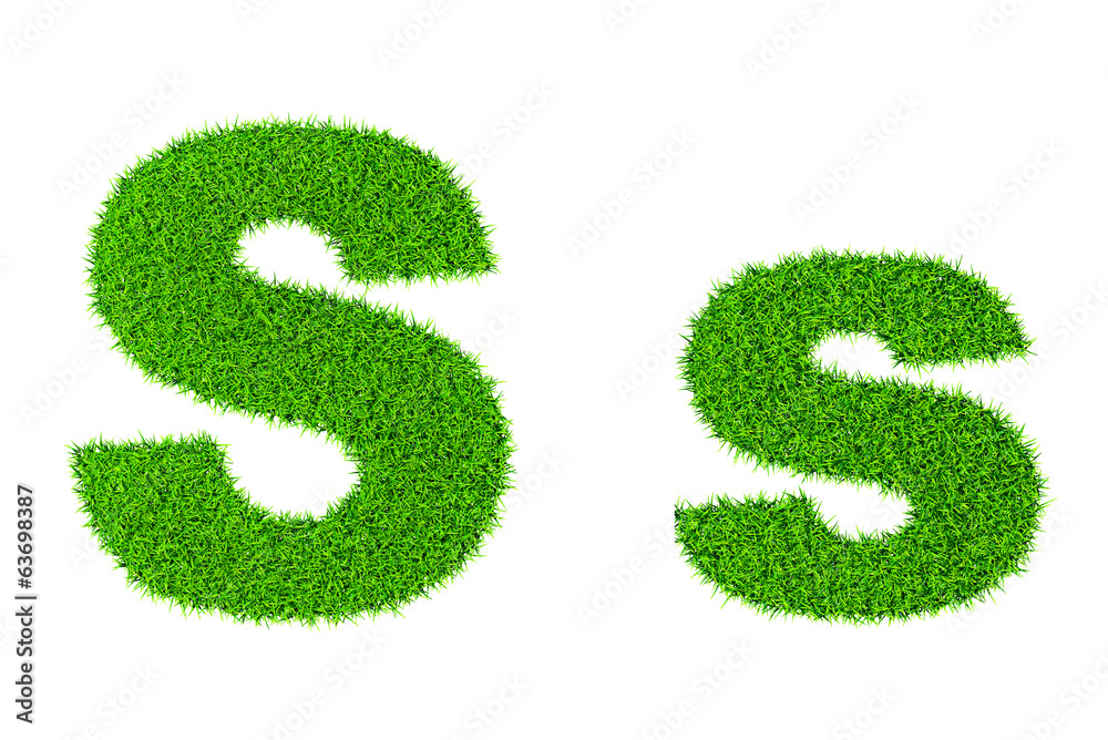 Grass letter S Grass letter S