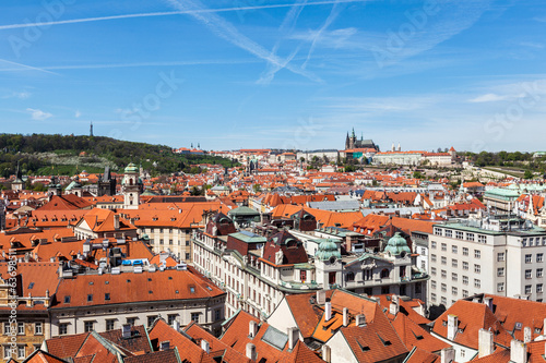View of Stare Mesto (Old City) and and St. Vitus Cathedral