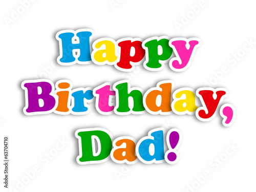 "HAPPY BIRTHDAY DAD" Card (party message congratulations father)