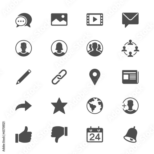 social network flat icons